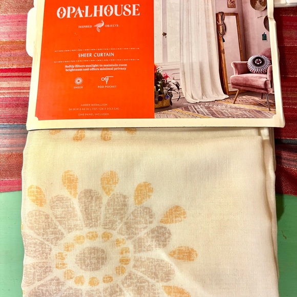 Opalhouse Accents Opal House Curtain Panels Sheer Amber Medallion